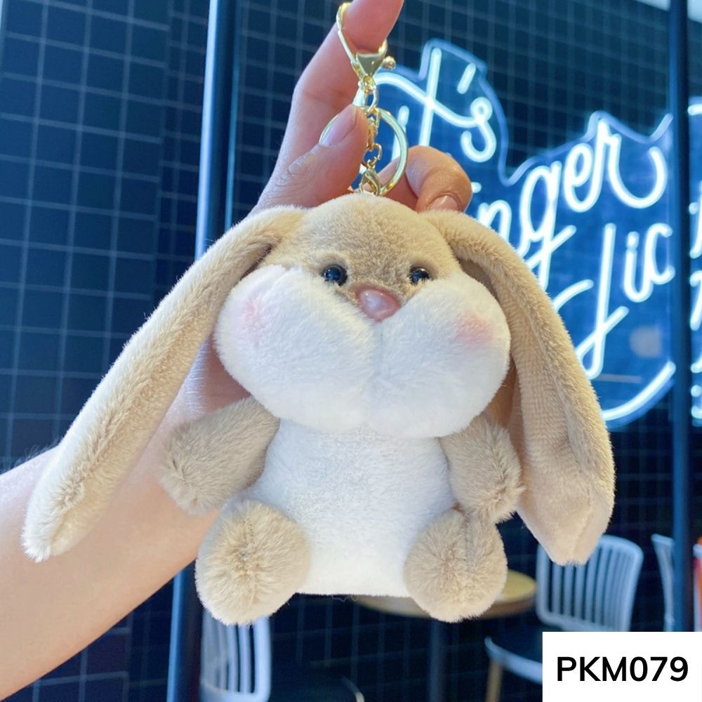 Móc khóa treo balo , túi xách thỏ tai dài dễ thương - trang trí balo - quà lưu niệm PKM079 gagastore
