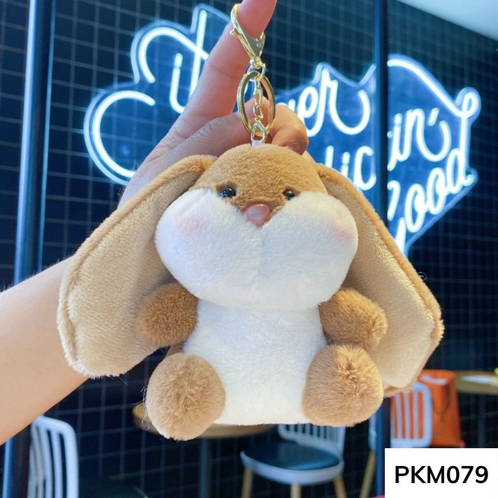 Móc khóa treo balo , túi xách thỏ tai dài dễ thương - trang trí balo - quà lưu niệm PKM079 gagastore
