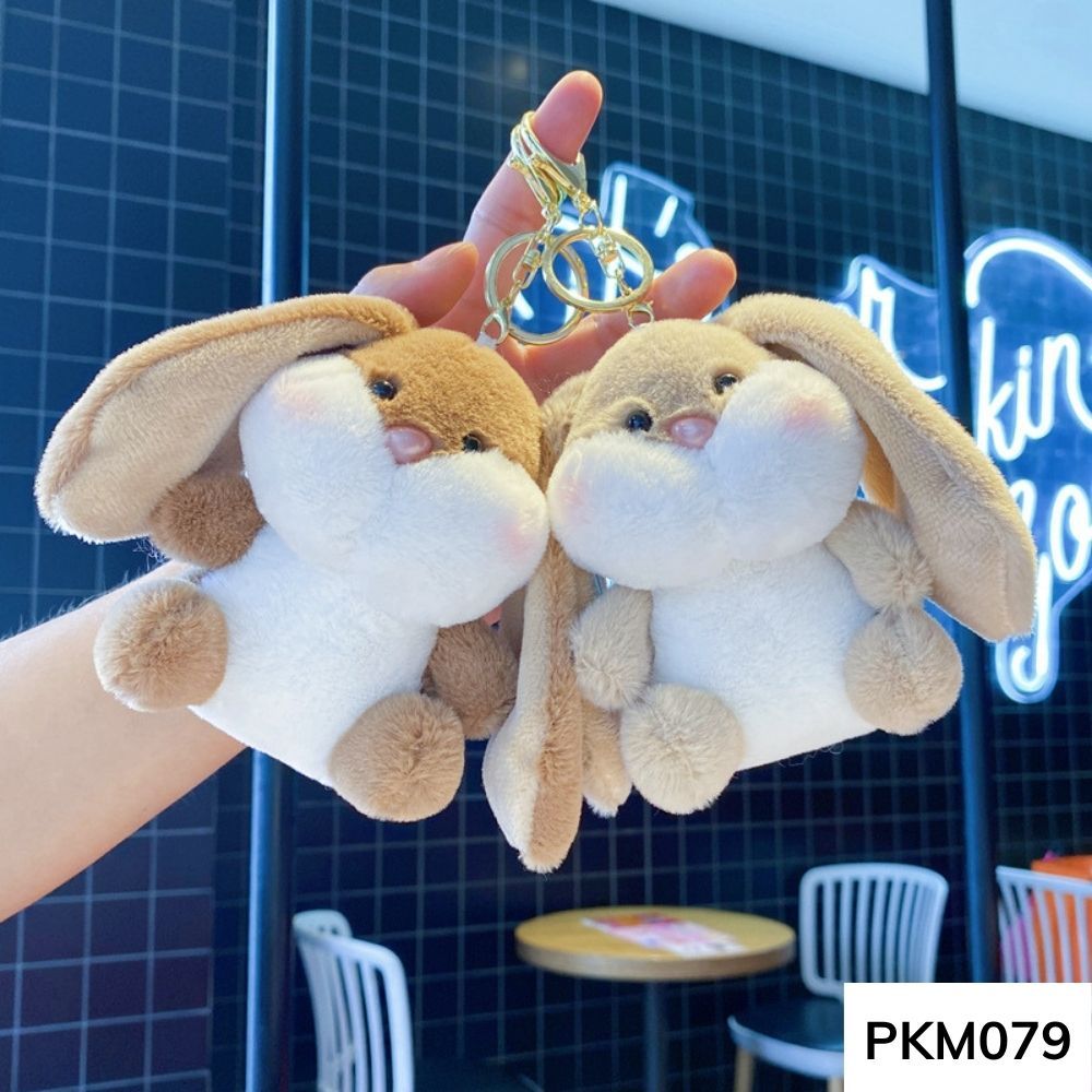 Móc khóa treo balo , túi xách thỏ tai dài dễ thương - trang trí balo - quà lưu niệm PKM079 gagastore