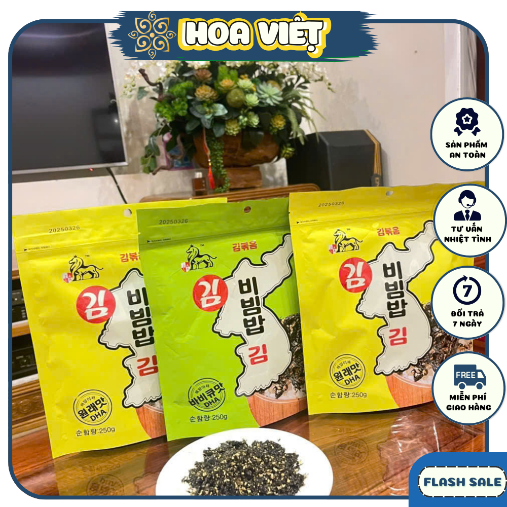 [COMBO] 02 gói Rong Biển GANYUAN – Vị BBQ & Truyền Thống (túi 250g x2 ...