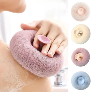 Bông Tắm Xơ Mướp 3D Có Giác Hút Giúp Tẩy Tế Bào Chết Và Mát Xa Cơ Thể Khi Tắm