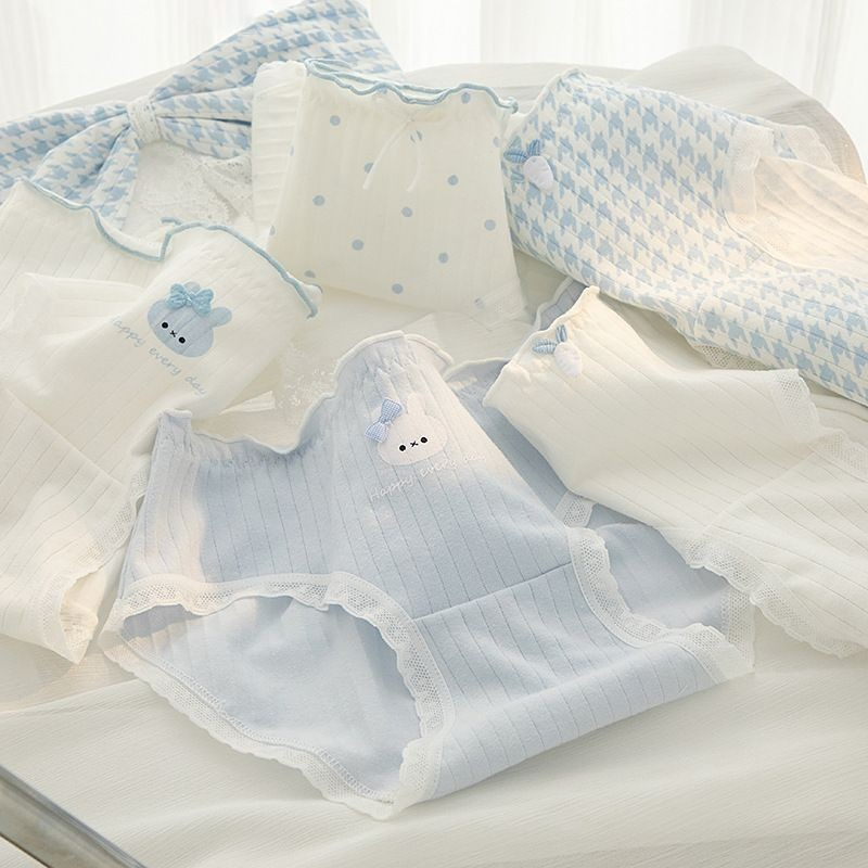 Combo 10 Quần Lót Cotton Nữ In Hình Thỏ Nơ – Mềm Mại Q25