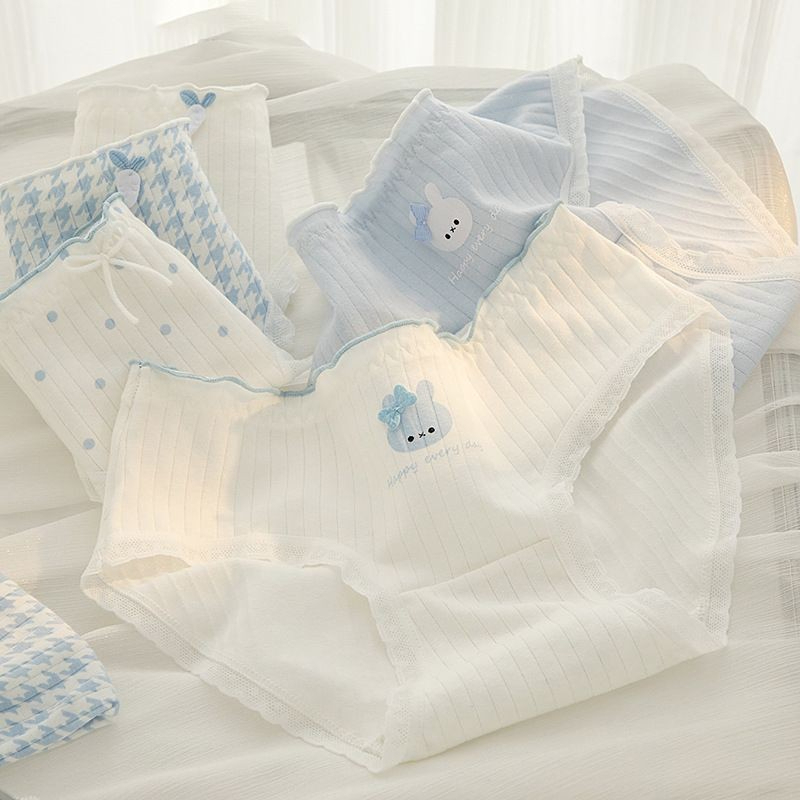 Combo 10 Quần Lót Cotton Nữ In Hình Thỏ Nơ – Mềm Mại Q25