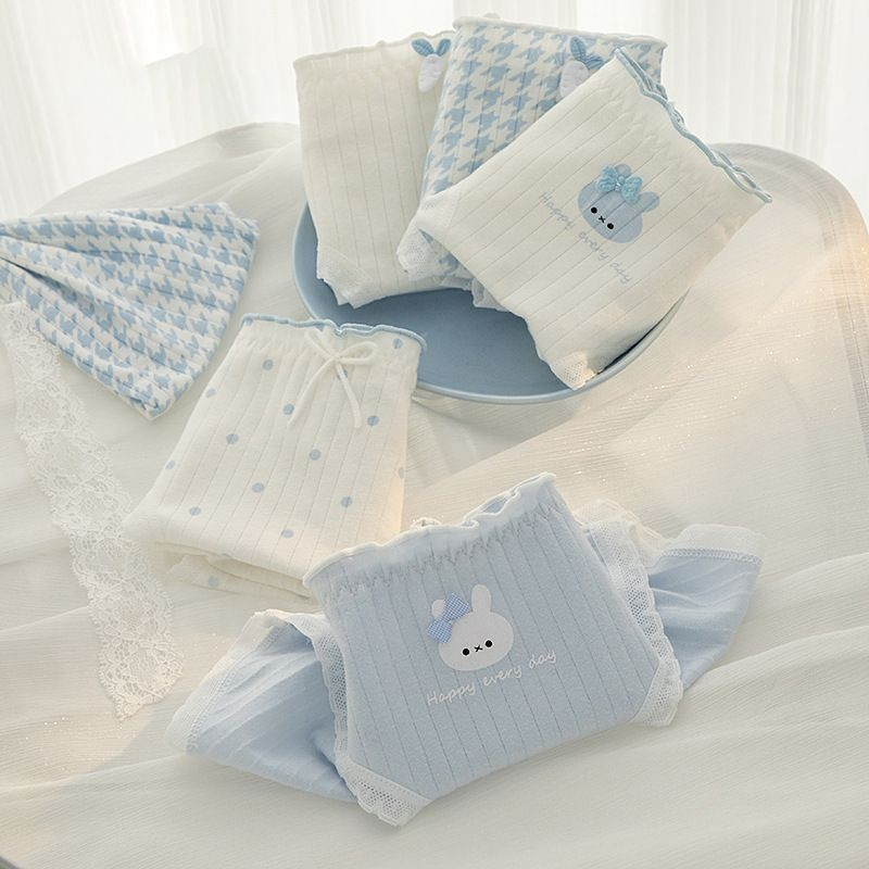 Combo 10 Quần Lót Cotton Nữ In Hình Thỏ Nơ – Mềm Mại Q25