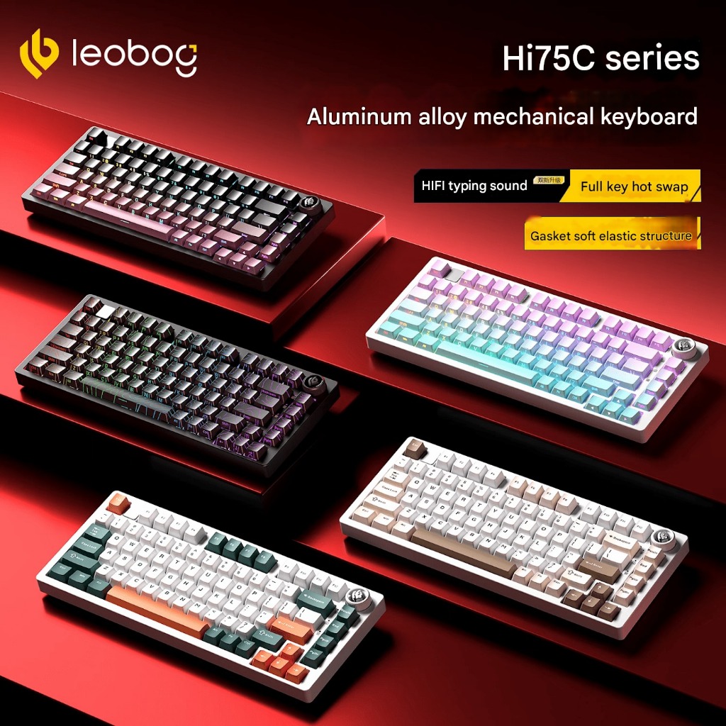 Bàn Phím Cơ Leobog HI75C Pro | Case Nhôm | 3 Modes | Led RGB | Núm Xoay ...