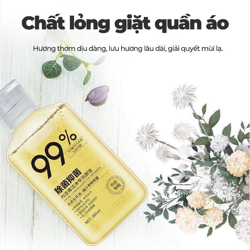 【5 Chai】Nước Giặt Đồ Lót Chuyên Dụng - Sạch Khuẩn Tới 99% Bảo Vệ Vùng Da Nhạy Cảm Chai