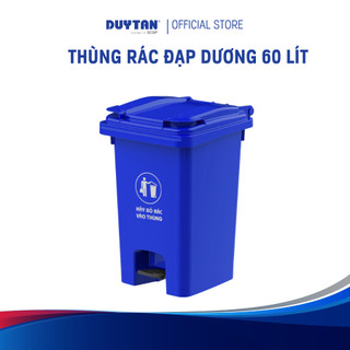 Thùng Rác Đạp nhựa PP, HDPE DUY TÂN, nắp đậy kín, bàn đạp thông minh, dung tích lớn 60L