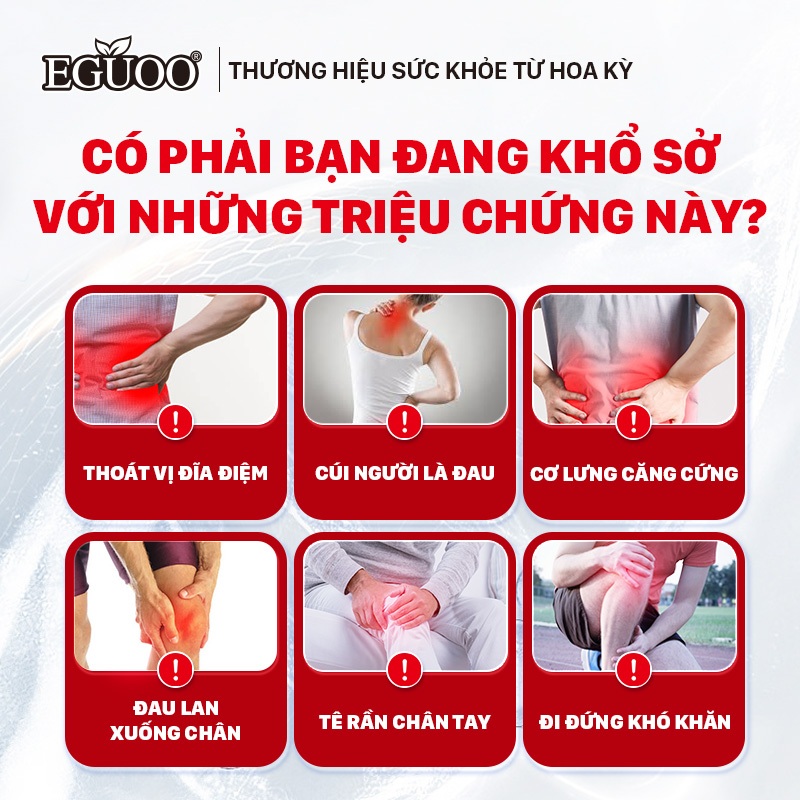 Miếng Dán Hỗ Trợ Giảm Đau Thắt Lưng, Tê Mỏi, Giúp Làm Dịu Cơn Đau Thảo Mộc EGUOO 1Hộp 10 Miếng