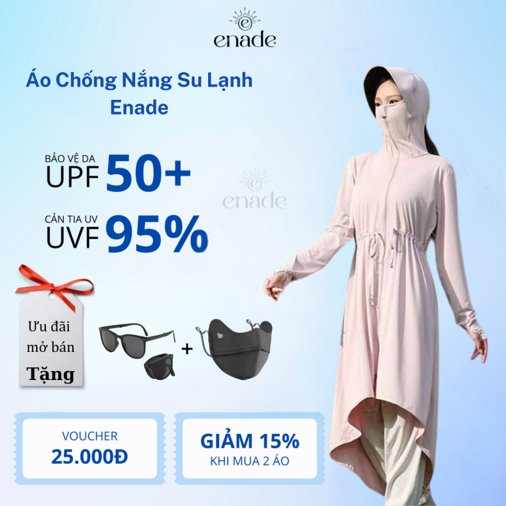 Áo Chống Nắng Su Lạnh Dáng Dài Enade - UPF50+