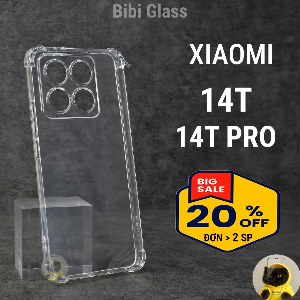 Ốp lưng Xiaomi 14T / 14T pro trong suốt silicon chống sốc va đập bảo vệ cam toàn diện I Vỏ bao dt xm