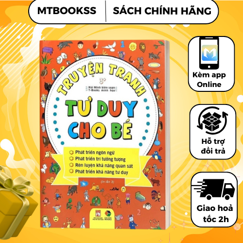 Sách - Combo Truyện Tranh Tư Duy Cho Bé + Bách Khoa Hình Ảnh Đầu Tiên Cho Bé Từ 0-6 Tuổi - Song Ngữ