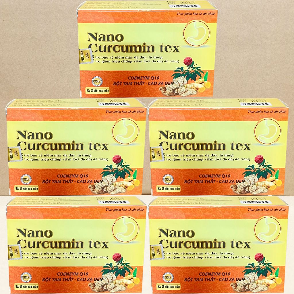 Combo 5 Hộp Nano Curcumin Tex Vỉ - Rostex - Vinaphar - Vitamin Chữa Lành