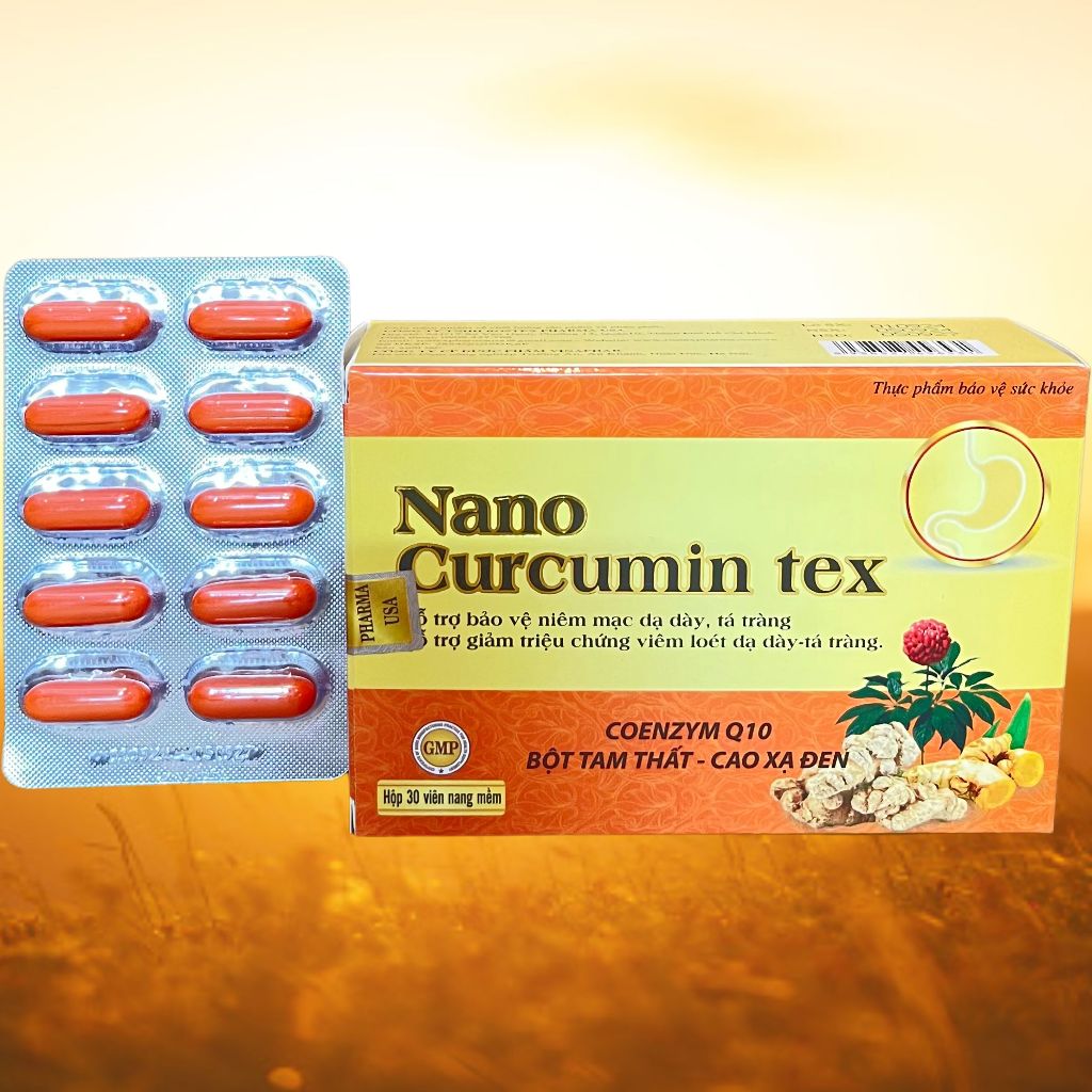 Combo 5 Hộp Nano Curcumin Tex Vỉ - Rostex - Vinaphar - Vitamin Thanh Lọc