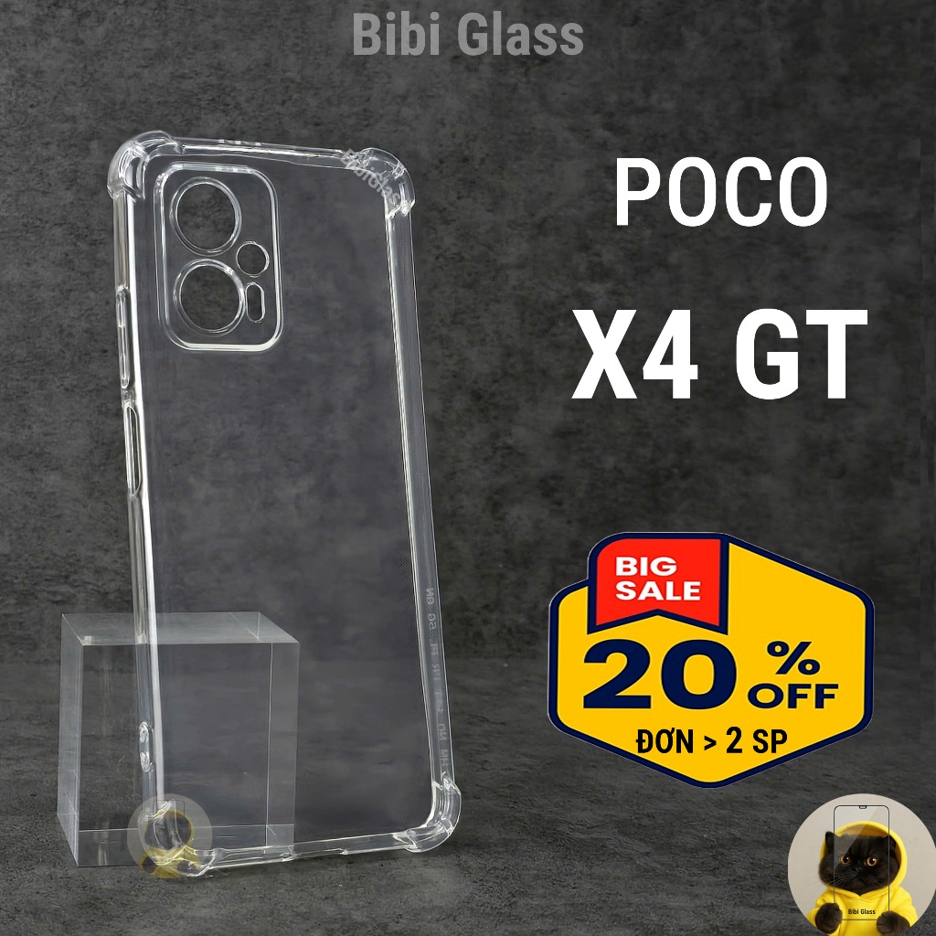 Ốp lưng Poco X4 GT silicon trong suốt dẻo cao cấp chống sốc bảo vệ cam điện thoại toàn diện
