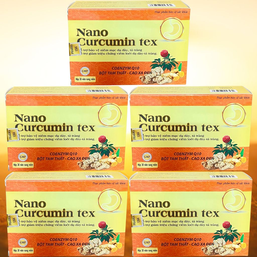 Combo 5 Hộp Nano Curcumin Tex Vỉ - Rostex - Vinaphar - Vitamin Thanh Lọc