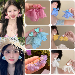 Bông Tai Hoa Mùa Hè phong cách nữ Nhẹ nhàng Bông Tai Sang Trọng, bông tai đi biển
