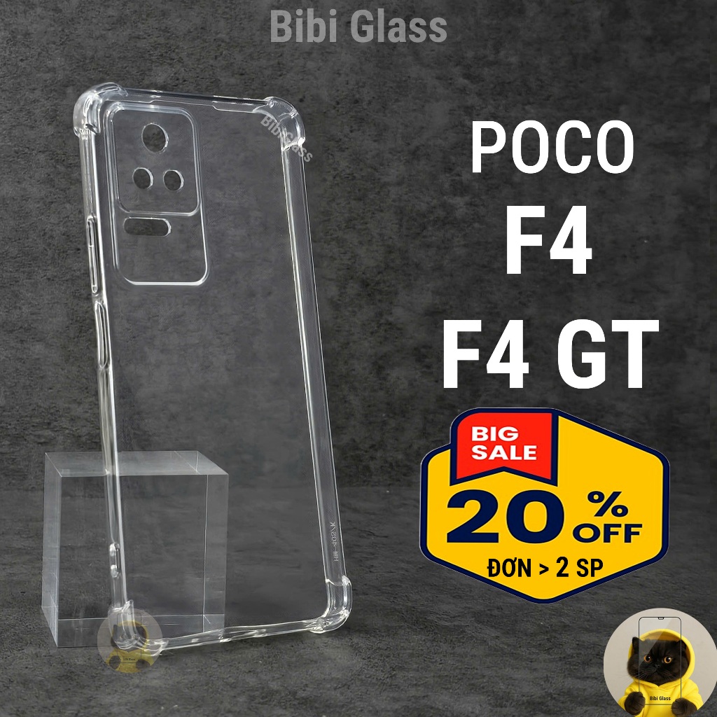 Ốp lưng Poco F4 / F4 GT 5G dẻo trong suốt silicon cao cấp chống sốc bảo vệ cam đt sharkcase