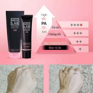 Kem Chống Nắng Nâng Tone Daycell tinh chất Hoa Hồng Đen Medilab Black Rose Blossom Daily Sun