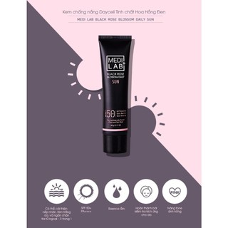 Kem Chống Nắng Nâng Tone Daycell tinh chất Hoa Hồng Đen Medilab Black Rose Blossom Daily Sun