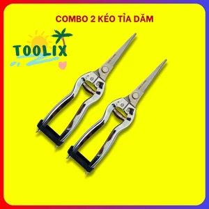 Kéo tỉa cành cây, kéo cắt tỉa dăm thép trắng sắc bén, không gỉ chuyên tỉa dăm, tỉa tán bonsai, cây cảnh dài 21cm
