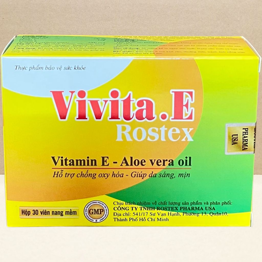 (30V Vàng) Vivita.E Rostex Vàng 30 Viên - Rostex - Vinaphar - Vitamin Chữa Lành