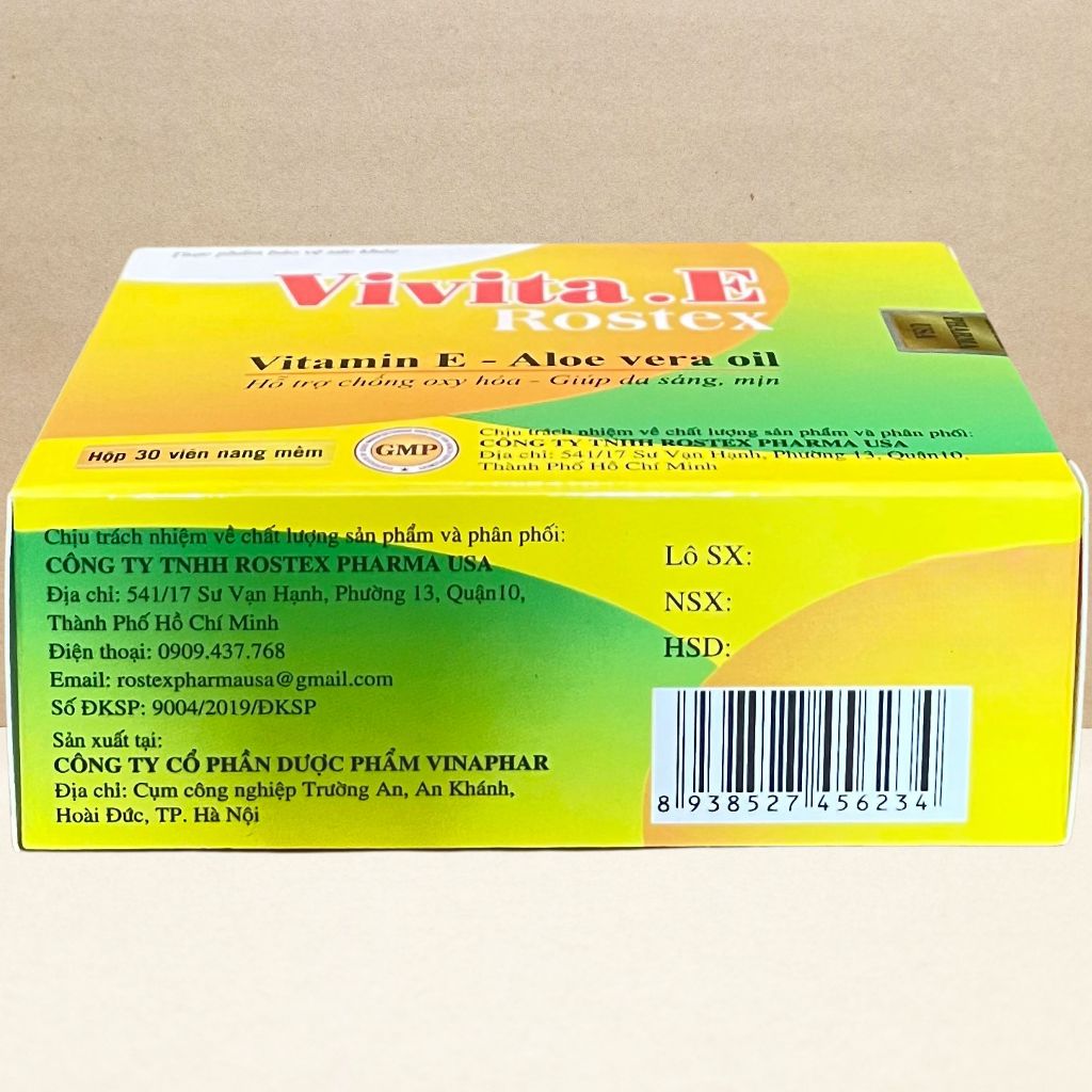 Combo 5 Hộp (30V Vàng) Vivita.E Rostex Vàng 30 Viên - Rostex - Vinaphar - Vitamin Chữa Lành