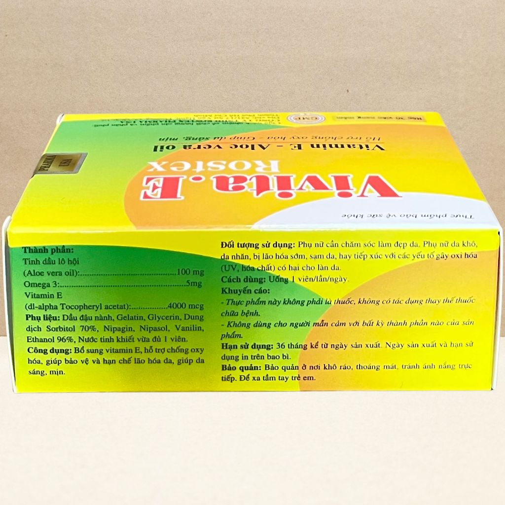 Combo 5 Hộp (30V Vàng) Vivita.E Rostex Vàng 30 Viên - Rostex - Vinaphar - Vitamin Chữa Lành