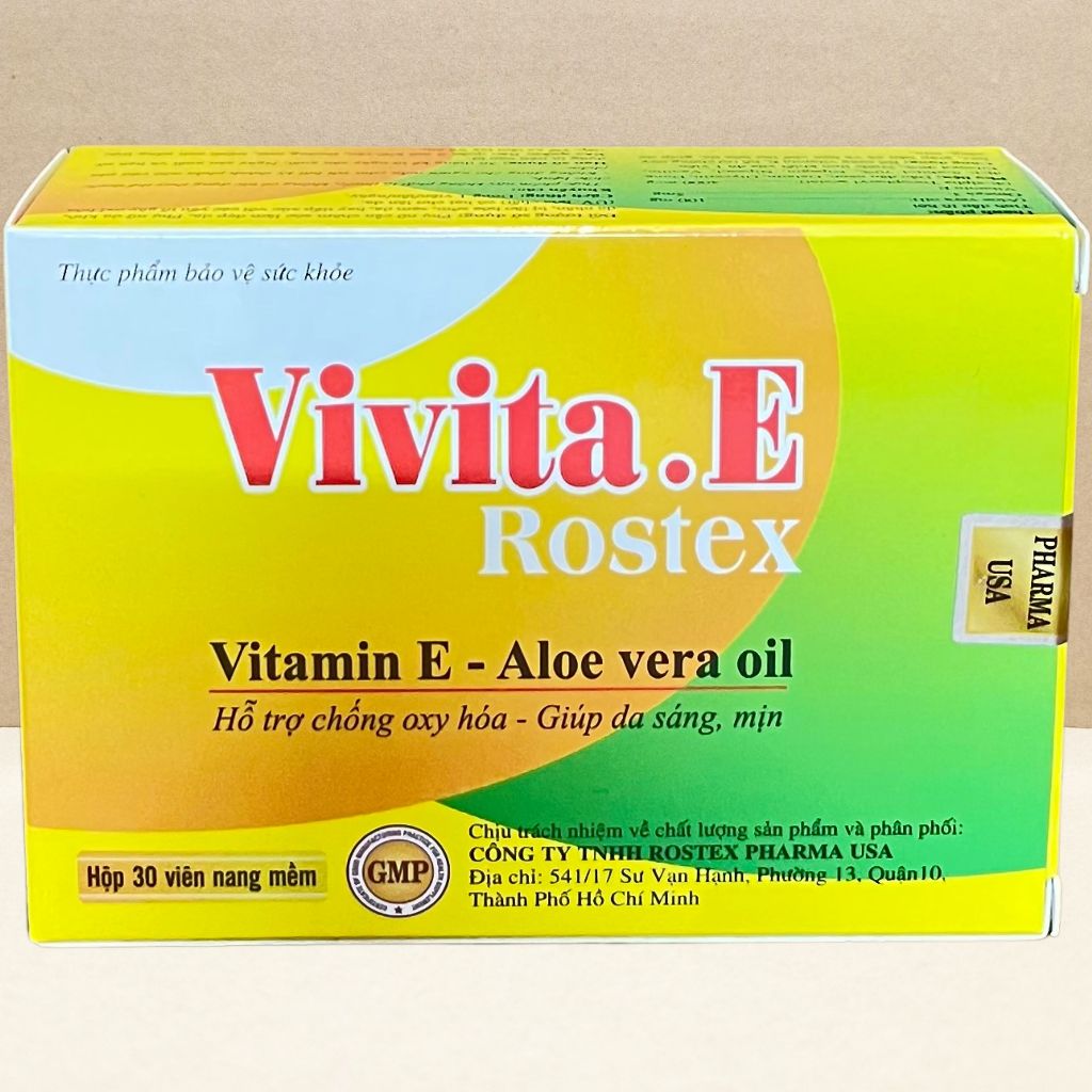 Combo 5 Hộp (30V Vàng) Vivita.E Rostex Vàng 30 Viên - Rostex - Vinaphar - Vitamin Chữa Lành