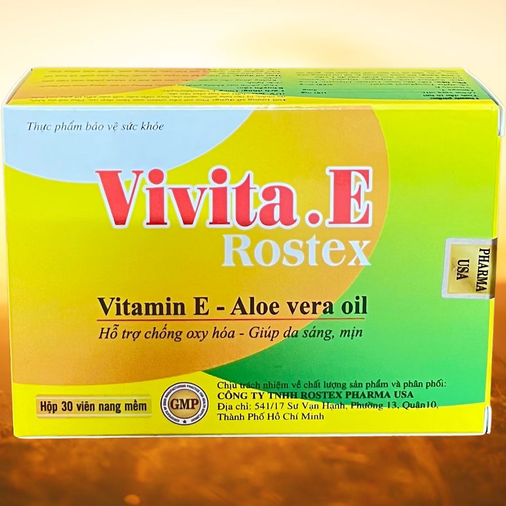 Combo 2 Hộp (30V Vàng) Vivita.E Rostex Vàng 30 Viên - Rostex - Vinaphar - Vitamin Thanh Lọc