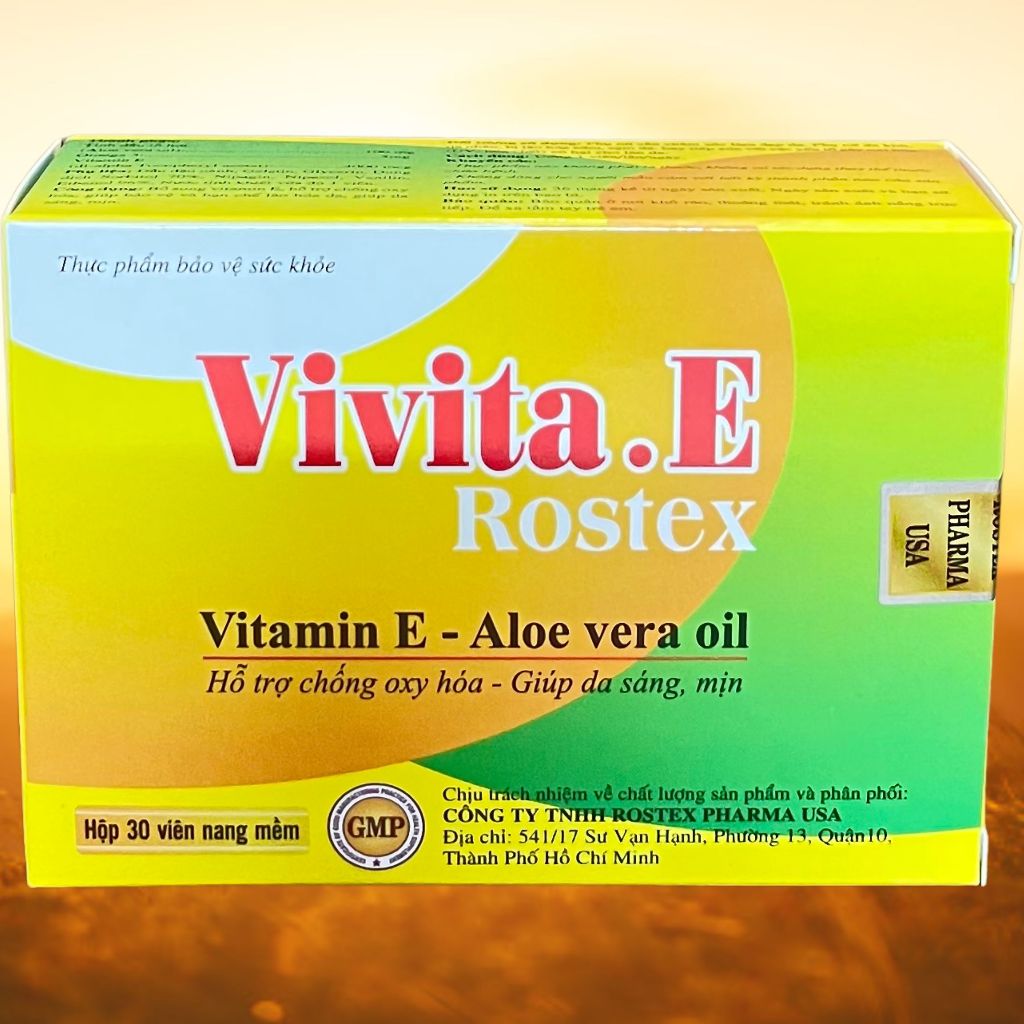 (30V Vàng) Vivita.E Rostex Vàng 30 Viên - Rostex - Vinaphar - Vitamin Thanh Lọc