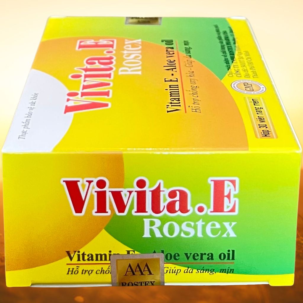 Combo 2 Hộp (30V Vàng) Vivita.E Rostex Vàng 30 Viên - Rostex - Vinaphar - Vitamin Thanh Lọc