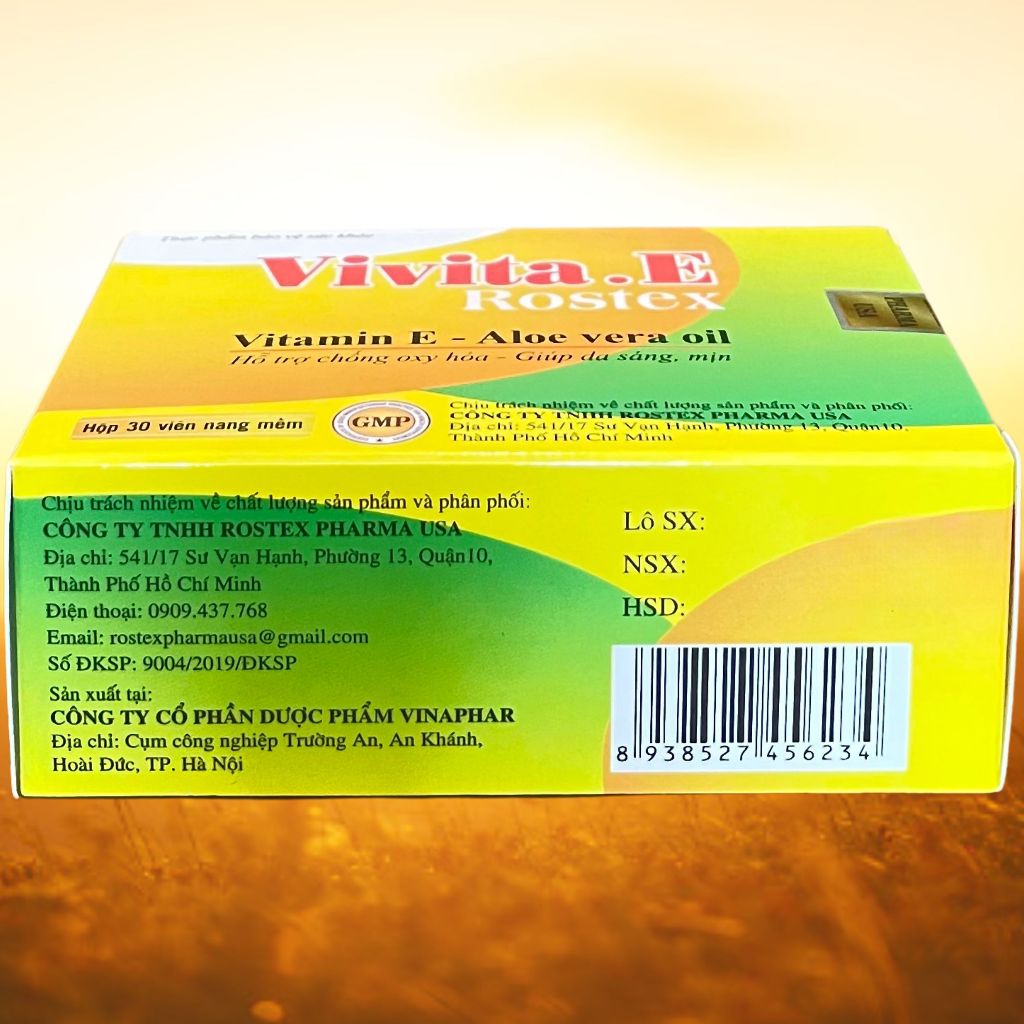 Combo 2 Hộp (30V Vàng) Vivita.E Rostex Vàng 30 Viên - Rostex - Vinaphar - Vitamin Thanh Lọc