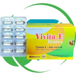 Combo 2 Hộp (30V Vàng) Vivita.E Rostex Vàng 30 Viên - Rostex - Vinaphar - Vitamin Phục Hồi