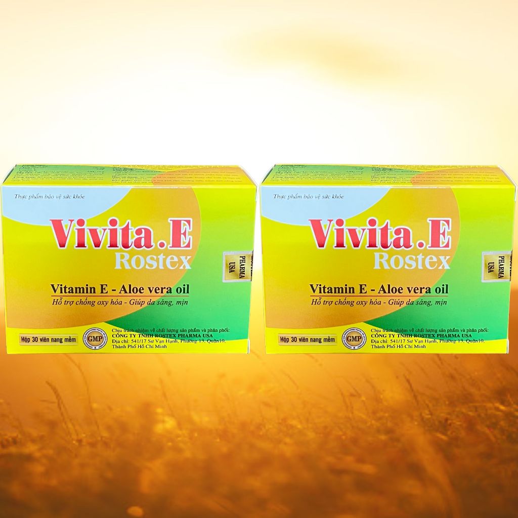 Combo 2 Hộp (30V Vàng) Vivita.E Rostex Vàng 30 Viên - Rostex - Vinaphar - Vitamin Thanh Lọc
