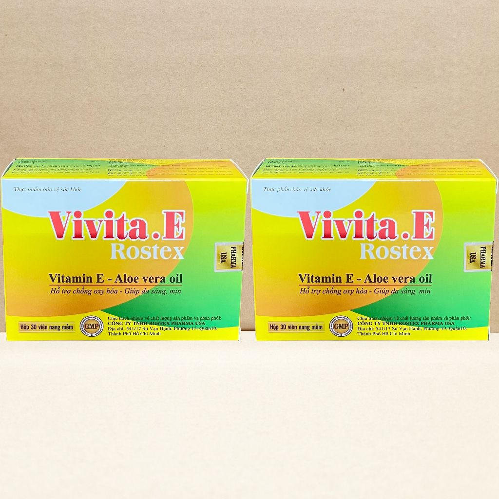 Combo 2 Hộp (30V Vàng) Vivita.E Rostex Vàng 30 Viên - Rostex - Vinaphar - Vitamin Chữa Lành