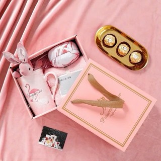 Set Quà Tặng Sinh Nhật Bạn Trai, Bạn Gái - Hộp Quà Tặng Các Ngày Lễ, Bộ Quà Tặng Ly Sứ Kèm Thìa Vàng Sang Trọng
