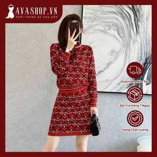 Set Đầm Len Dệt Kim Thời Trang Cao Cấp AL56