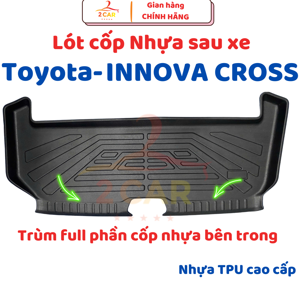 Lót cốp nhựa dẻo xe Innova Cross 2024 2025 2026 cao cấp nhựa dẻo không ...