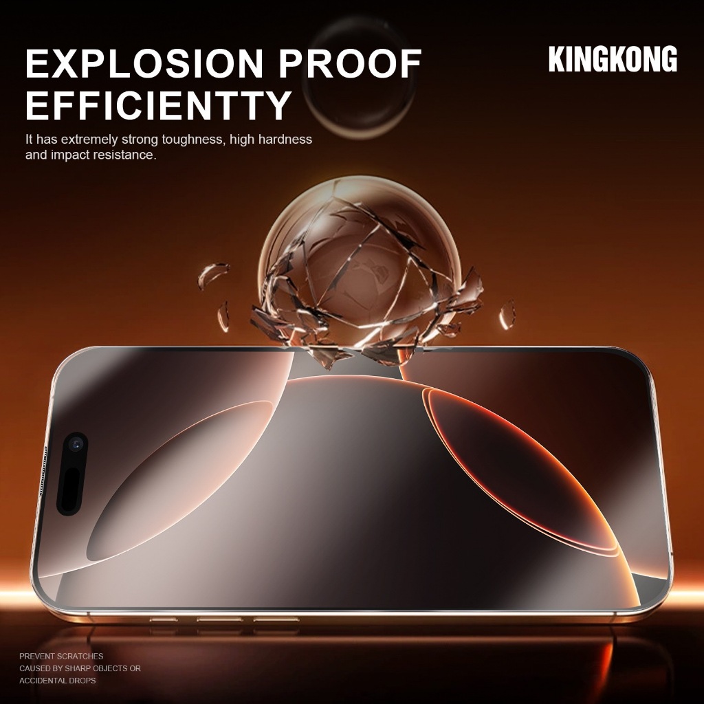 [ KHÔNG VIỀN ] Kính Cường Lực Full Màn KINGKONG KK-67 Phủ Nano Siêu Mượt, Có Bảo Vệ Màng Loa Iphone 11 12 13 14 15 16 17