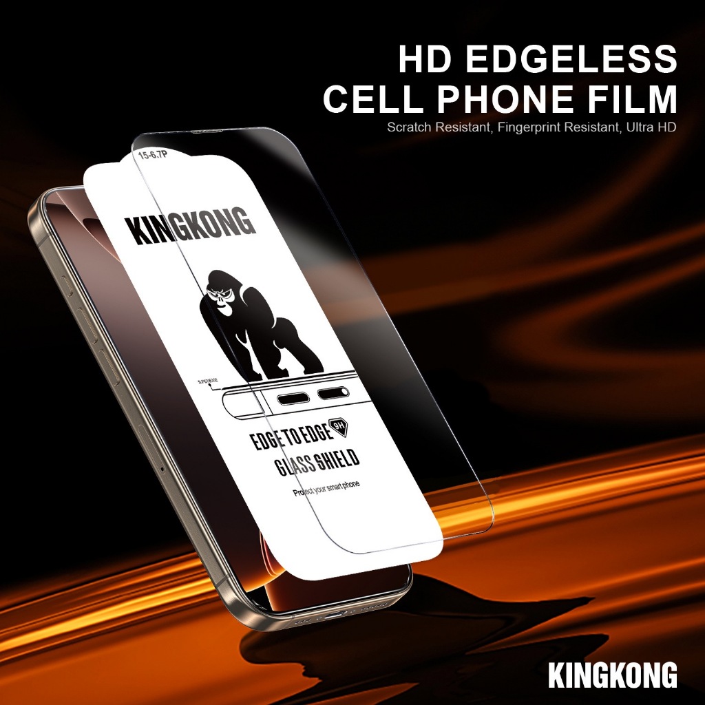 [ KHÔNG VIỀN ] Kính Cường Lực Full Màn KINGKONG KK-67 Phủ Nano Siêu Mượt, Có Bảo Vệ Màng Loa Iphone 11 12 13 14 15 16 17