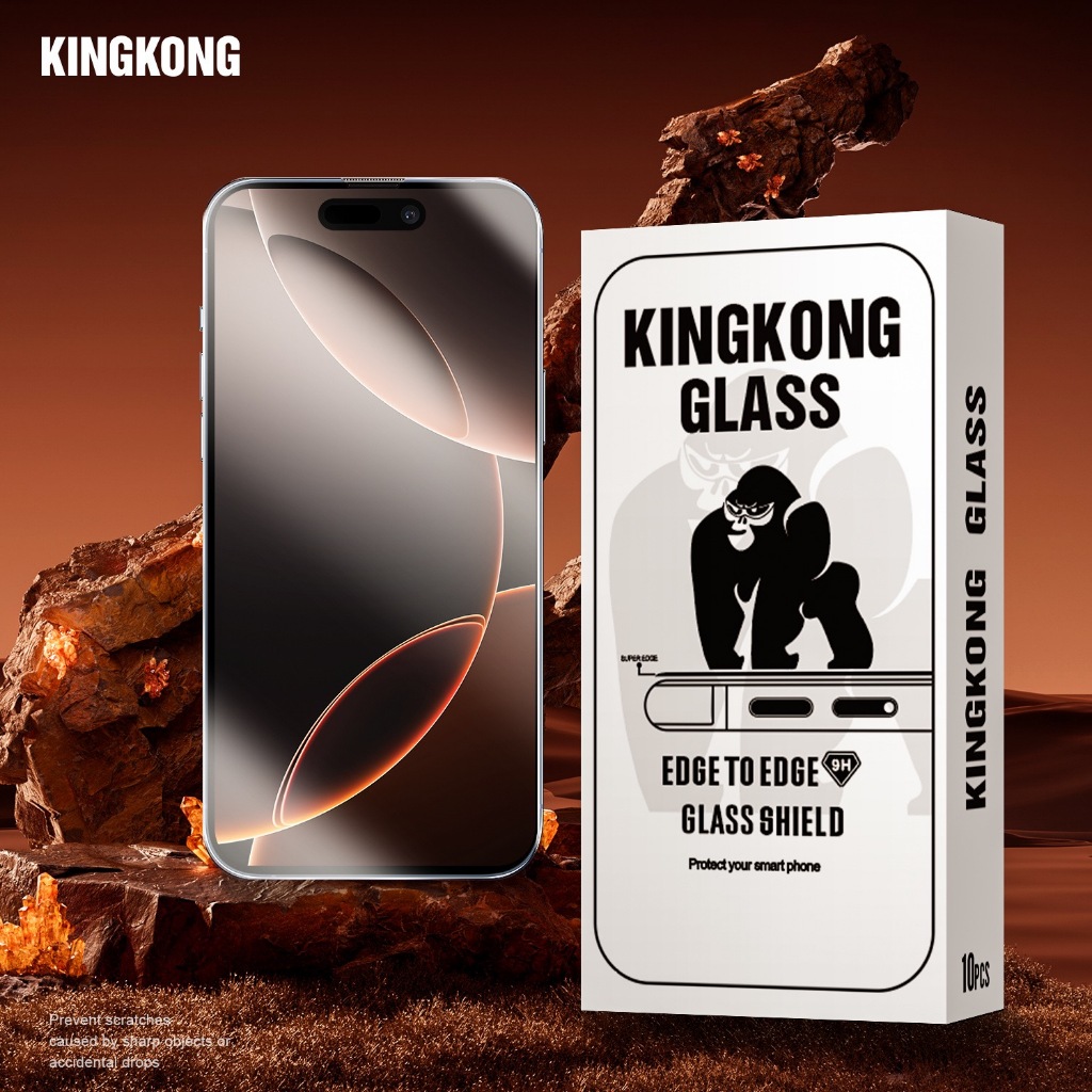 [ KHÔNG VIỀN ] Kính Cường Lực Full Màn KINGKONG KK-67 Phủ Nano Siêu Mượt, Có Bảo Vệ Màng Loa Iphone 11 12 13 14 15 16 17