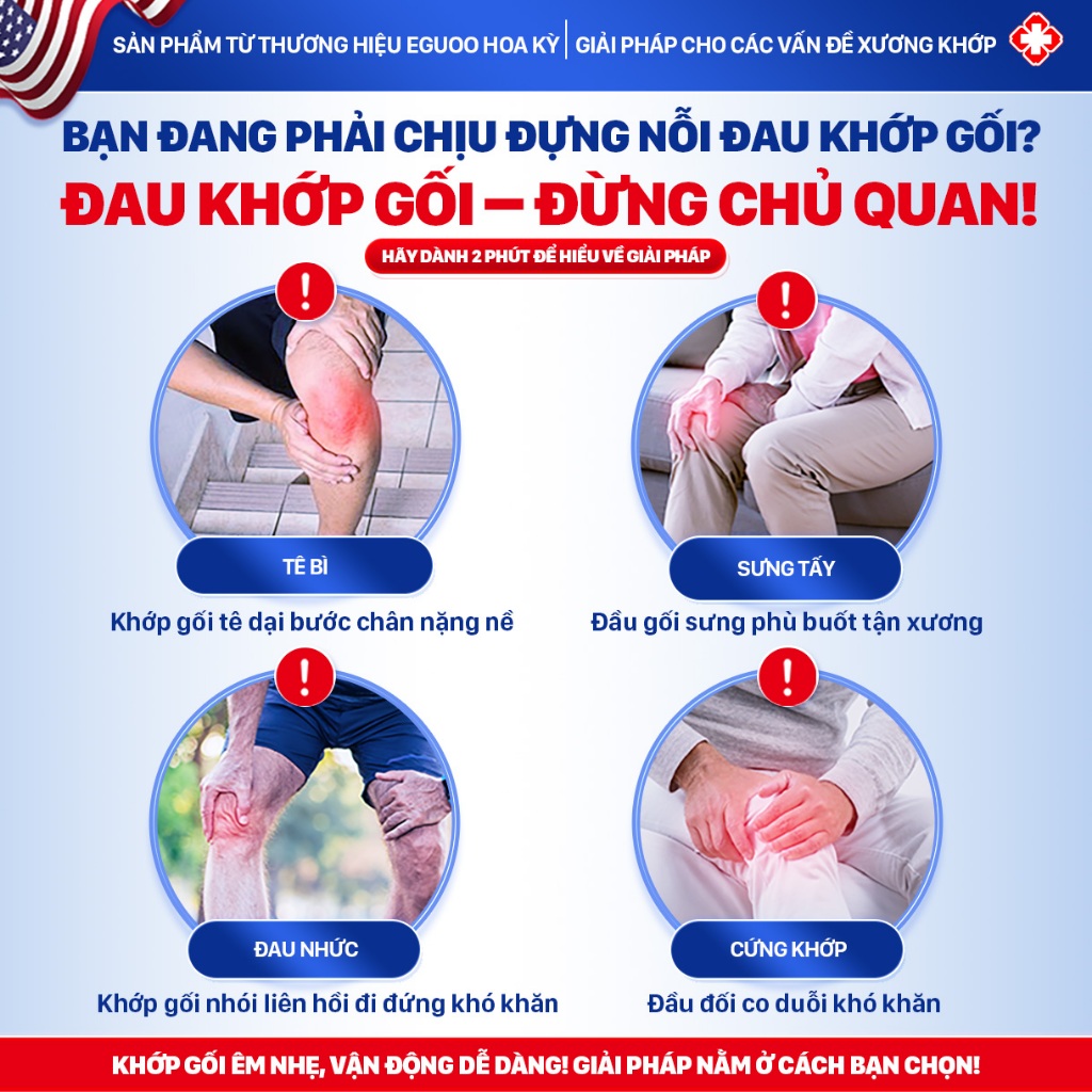 Miếng Dán Hỗ Trợ Giảm Đau Đầu Gối, Tê Mỏi, Giúp Làm Dịu Cơn Đau Thảo Mộc EGUOO 1Hộp 10 Miếng