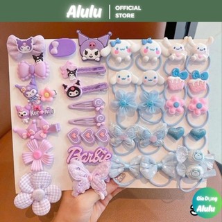 Set 36ct Dây Buộc Tóc Kurumi + Phụ Kiện Tóc Dễ Thương Cho Bé Gái Siêu Xinh Dễ Thương