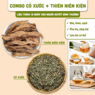Combo thiên niên kiện + cỏ xước mỗi loại 250gam, hỗ trợ giảm đau nhức xương khớp, tê bì tay chân, giảm gout