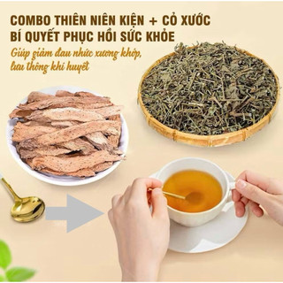 Combo thiên niên kiện + cỏ xước mỗi loại 250gam, hỗ trợ giảm đau nhức xương khớp, tê bì tay chân, giảm gout
