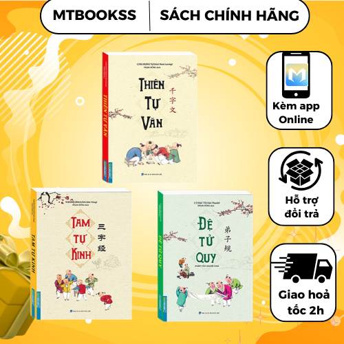 Sách - Combo 3 Cuốn Đệ Tử Quy + Thiên Tự Văn + Tam Tự Kinh
