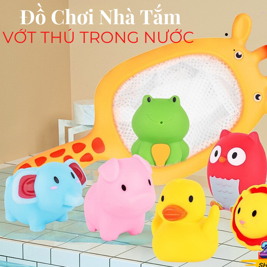 Đồ Chơi Nhà Tắm Cho Bé Bộ Vợt Thú Cho Bé Đồ Chơi Trong Nhà Tắm Bồn Tắm  - Đồ Chơi Cho Bé PUKAPI