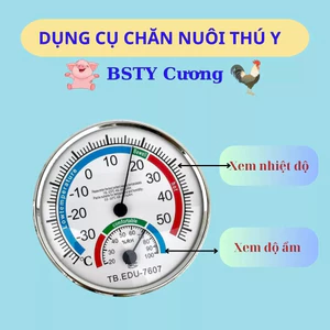 Nhiệt kế ẩm kế tròn treo tường, để tủ lạnh kho lạnh, phòng ngủ để kiểm tra nhiệt độ ẩm độ