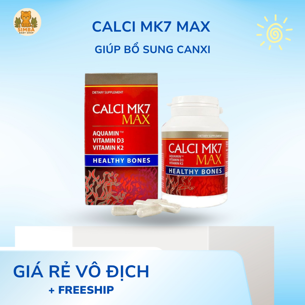 Canxi Max Mk7,Vitamin hỗ trợ bổ sung canxi,giúp xương chắc khoẻ ...
