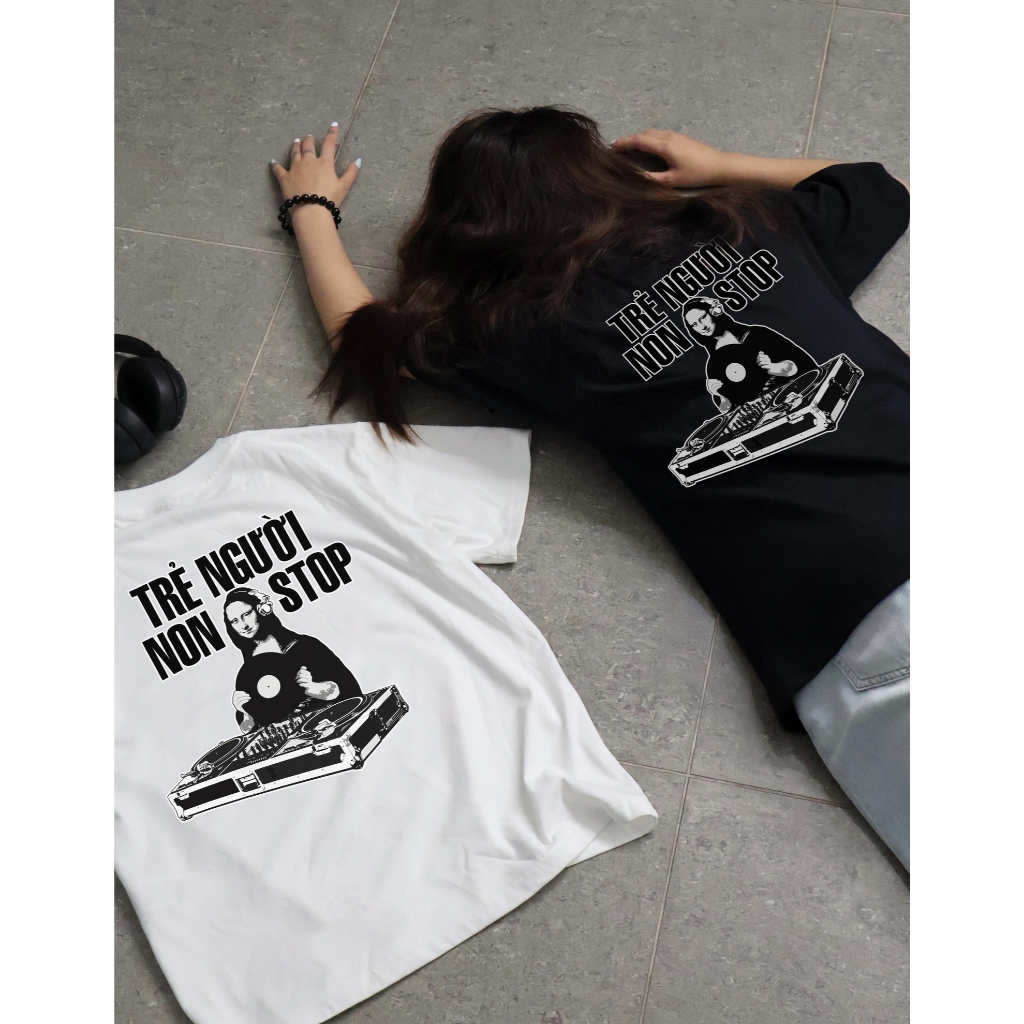 Áo Vớ Vẩn Vui Tươi REDLABEL Áo Thun TRẺ NGƯỜI NON STOP Cotton 100% Oversize Nam Nữ TS24